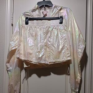 Shiny metallic multi colored two piece set